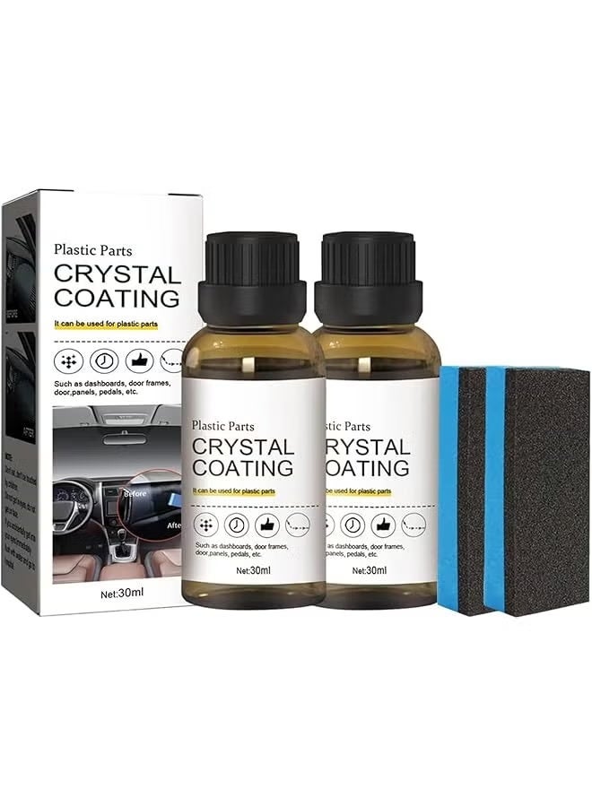 2Pcs Crystal Coating For Automotive Plastic Parts - Long-Lasting Restorer And Refresher Agent For Car - Image 1