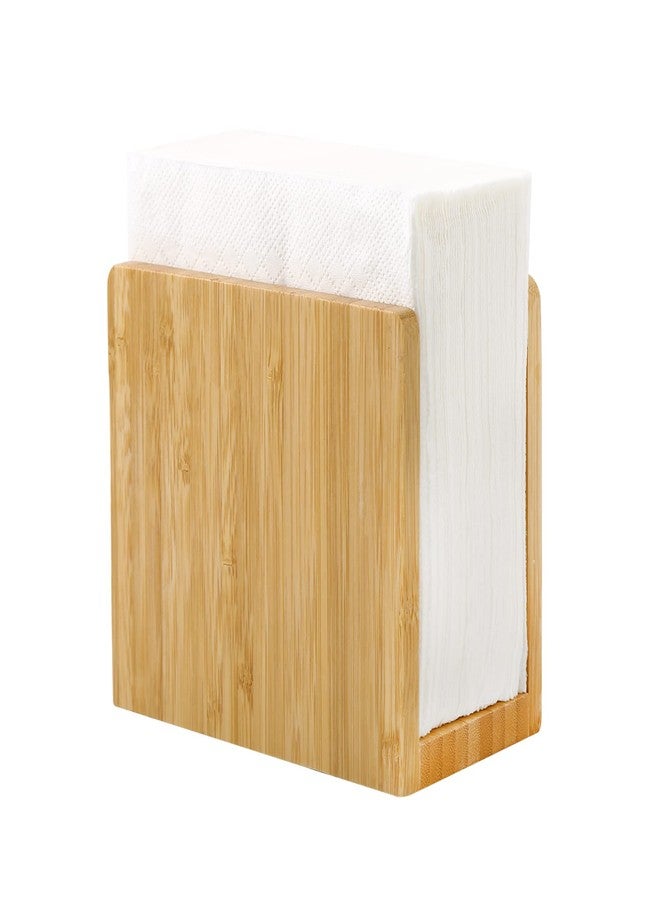 DingCo Bamboo Vertical Napkin Holder - Wooden, Natural, Strong and Waterproof - For Table, Kitchen and Countertops - Image 1