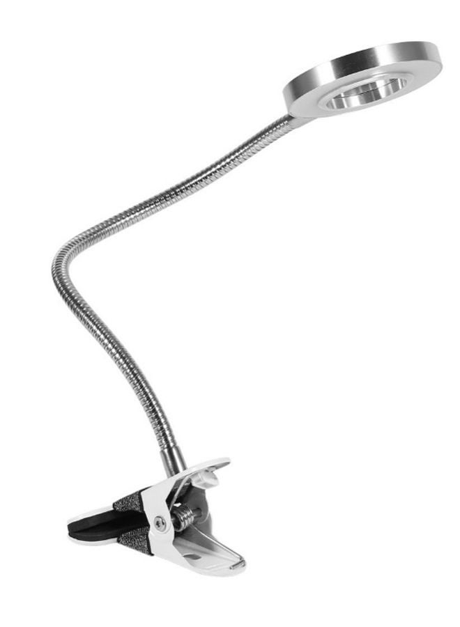 نيبمينينت مصباح طاولة مزود بمشبك ومنفذ USB مناسب للقراءة أو لتزيين الأظافر ووضع التاتو أسود/ فضي - Image 2