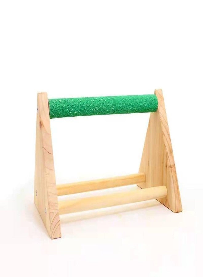 ZERONE Parrot Play Wood Stand, Bird Grinding Perch Table Trimming Bird Training Stands Portable Table Playstand for Small Cockatiels, Conures, Parakeets, Finch - Image 1