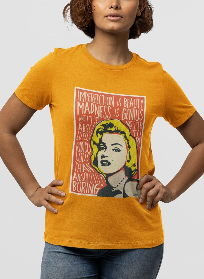 MERCH Marilyn Monroe Quote Women's T-shirt - Embrace Imperfection with Style - Image 1