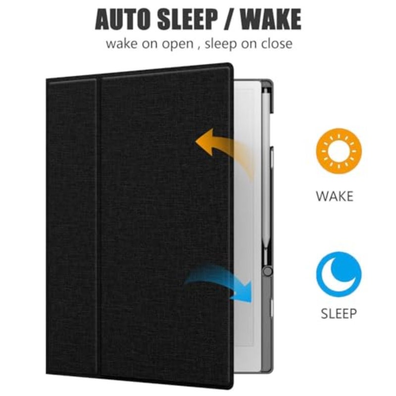 حافظة حامل للكمبيوتر اللوحي Remarkable Paper Pro 11.8 2024: هيكل خلفي صلب، أسود، حامل متعدد الزوايا قابل للتعديل مع حامل قلم - Image 2