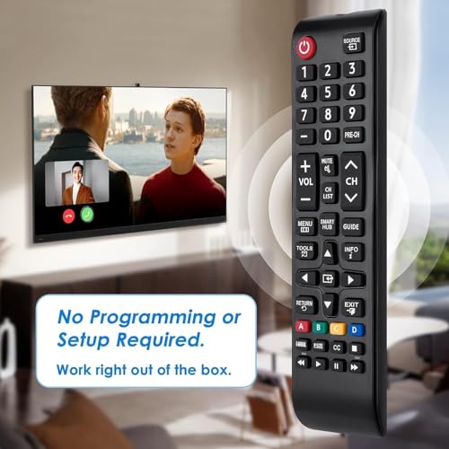 ZdalaMit Original Universal Remote Control for Samsung TV – Compatible with All Samsung LCD/LED/HD/3D/Smart TVs, Replacement Remote with Full Functions, Easy Setup, Supports Multiple Models (BN59, AA59 Series) - Image 3