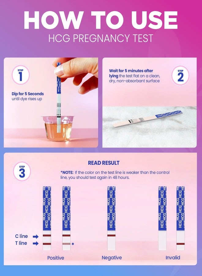 Pelvana HCG Pregnancy Test Strips 20 Count - Accurate Results in 5 Minutes, Easy to Use at Home, Value Pack Ideal for Women Trying to Conceive Naturally & Needing to Test Often - Bulk Pregnancy Tests - Image 4