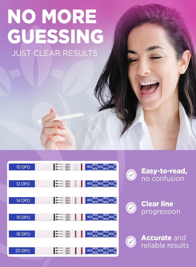 Pelvana HCG Pregnancy Test Strips 20 Count - Accurate Results in 5 Minutes, Easy to Use at Home, Value Pack Ideal for Women Trying to Conceive Naturally & Needing to Test Often - Bulk Pregnancy Tests - Image 5