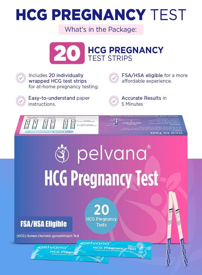 Pelvana HCG Pregnancy Test Strips 20 Count - Accurate Results in 5 Minutes, Easy to Use at Home, Value Pack Ideal for Women Trying to Conceive Naturally & Needing to Test Often - Bulk Pregnancy Tests - Image 2