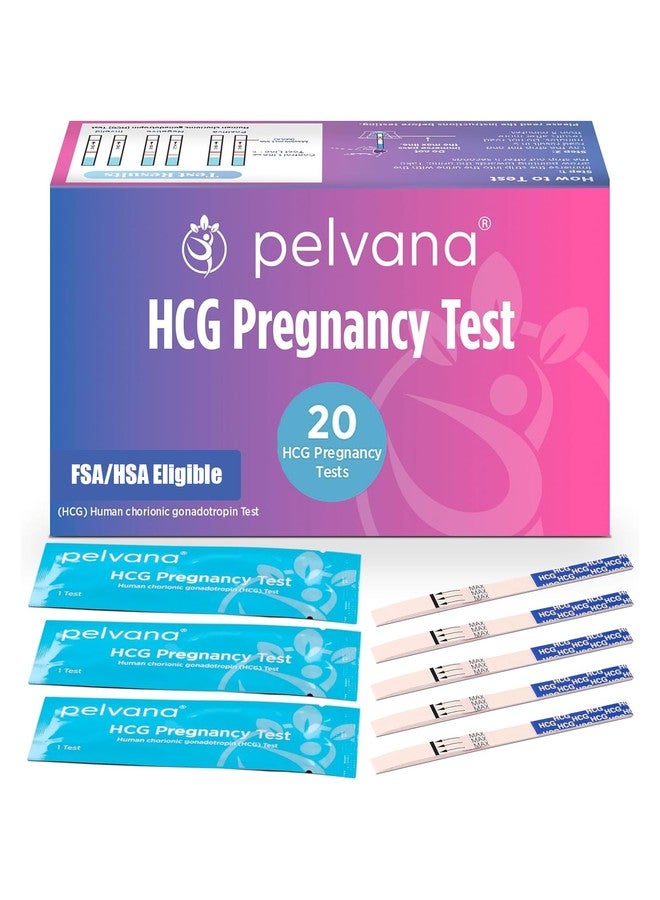 Pelvana HCG Pregnancy Test Strips 20 Count - Accurate Results in 5 Minutes, Easy to Use at Home, Value Pack Ideal for Women Trying to Conceive Naturally & Needing to Test Often - Bulk Pregnancy Tests - Image 1
