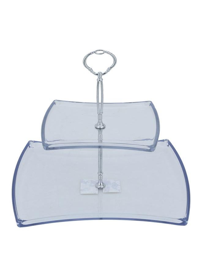 Alsaif Acrylic Serving Stand 29X22X2 / 19X15X2 Cm Clear  - Image 2