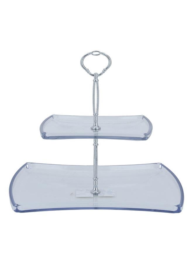 Alsaif Acrylic Serving Stand 29X22X2 / 19X15X2 Cm Clear  - Image 1