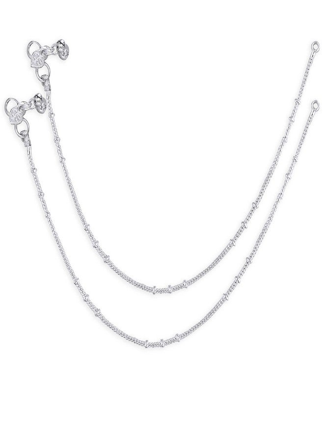 IGA COLLECTION Latest Jewellery for All Occassions Traditional White Metal Payal Pair for Women/Girls - Image 2