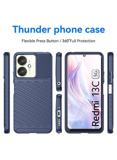 URBBKING Shockproof Protection Phone Case for Redmi 13C 4G/Redmi 13C 5G/Poco M6 5G/Poco C65 4G Blue  - Image 2