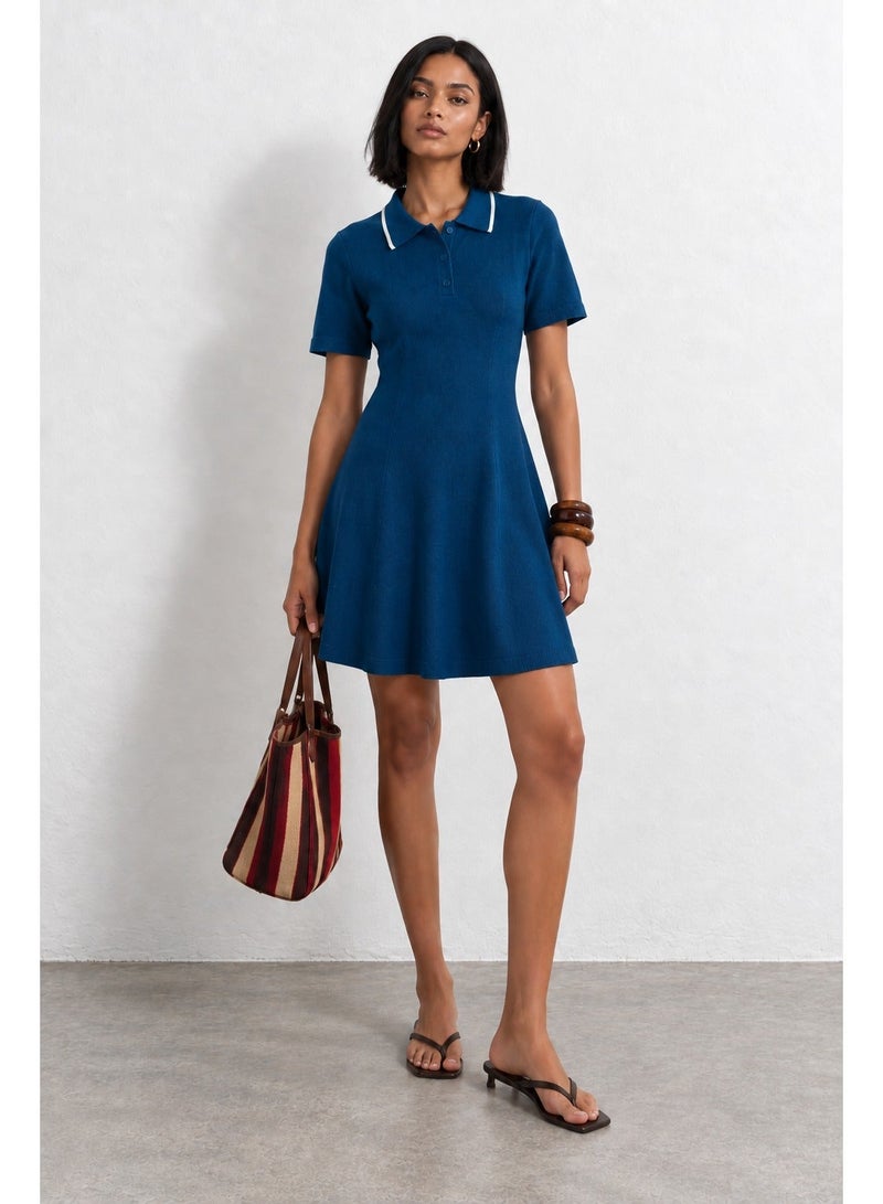 VERO MODA Women's VMWILLOW Short Sleeve Poloneck Short Skater Dress - Image 1