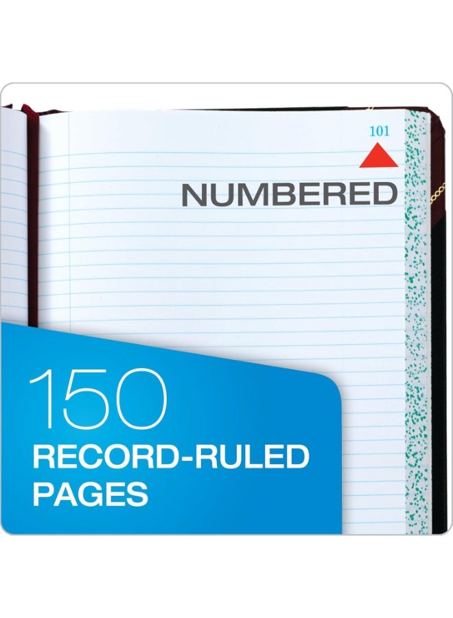Boorum & Pease Boorum & Pease 21150R Columnar Accounting Book, Record Rule, Black Cover, 150 Pages, 8 1/8 x 10 3/8 - Image 4