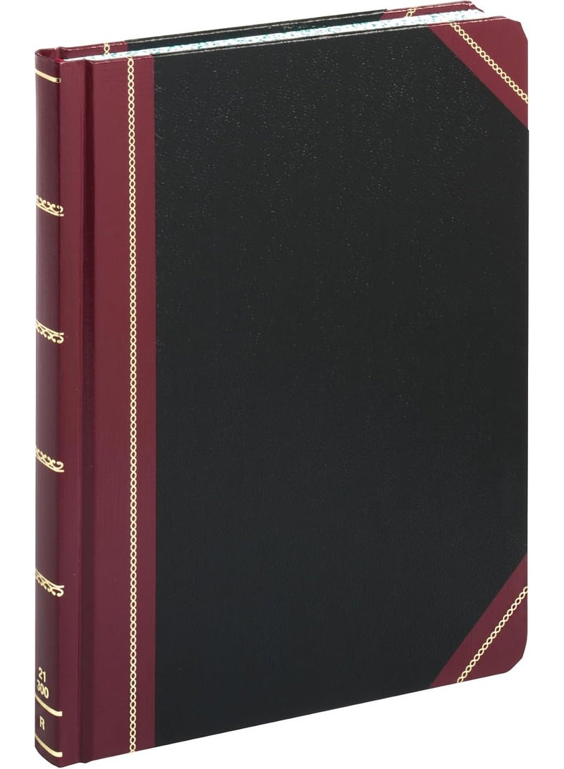 Boorum & Pease Boorum & Pease 21150R Columnar Accounting Book, Record Rule, Black Cover, 150 Pages, 8 1/8 x 10 3/8 - Image 1