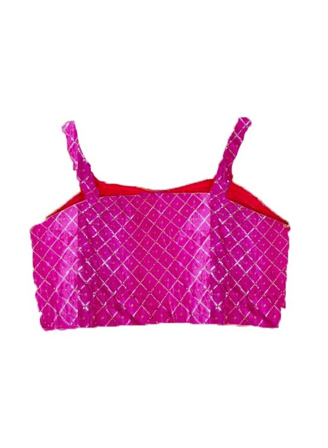 HIBA CREATIONS Baby Girl Yellow and Pink Embriodary lehenga Heartshape Choli 6-12 Months - Image 5