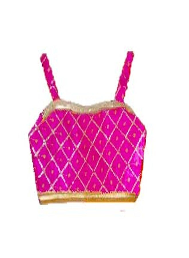 HIBA CREATIONS Baby Girl Yellow and Pink Embriodary lehenga Heartshape Choli 6-12 Months - Image 3