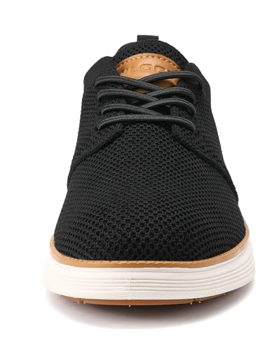 VILOCY Boy's Slip On Casual Dress Sneaker Hands Free Fashion Shoes Comfortable Oxfords Mesh Tennis Breathable School Uniform Formal Church Shoes Black,38 - Image 4