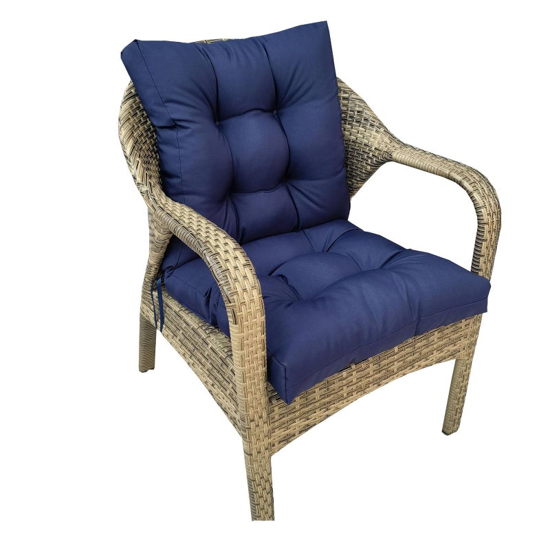 Eoieov Outdoor Chair Cushion Waterproof High Back Rocking Chair Cushions for Outdoor Furniture Garden No-Slip Thicken Navy Blue Wicker Patio Chair Replacement Pad, 41.7"*20.8" - Image 1