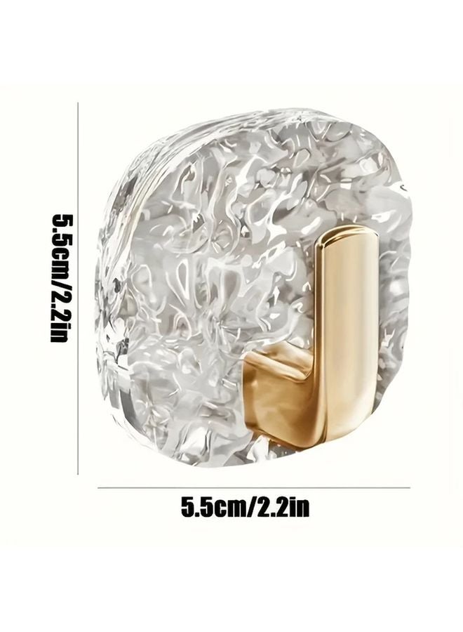 Silvery Heavy Duty Adhesive Wall Hooks 4pcs Double Sided Tape 22lbs Limit - Image 4