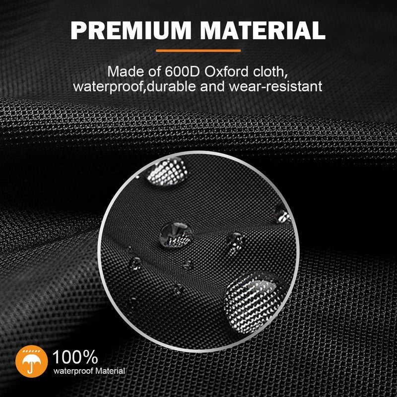 TURLIOARN for Blackstone 17-inch Grill Cover with Lid, Extended Waterproof 600D Oxford Fabric Heavy Duty 17-inch Gas Grill Cover Designed for Blackstone Grill Cooktops - Grill Cover with Lid - Image 4