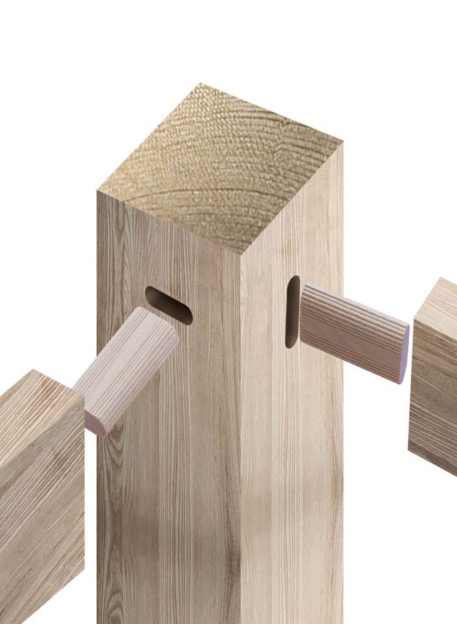 Estink 50Pcs Tenon Beech Wood 8x40mm Loose Tenons Woodworking Accessory for Positioning 0.31x1.57in - Image 1