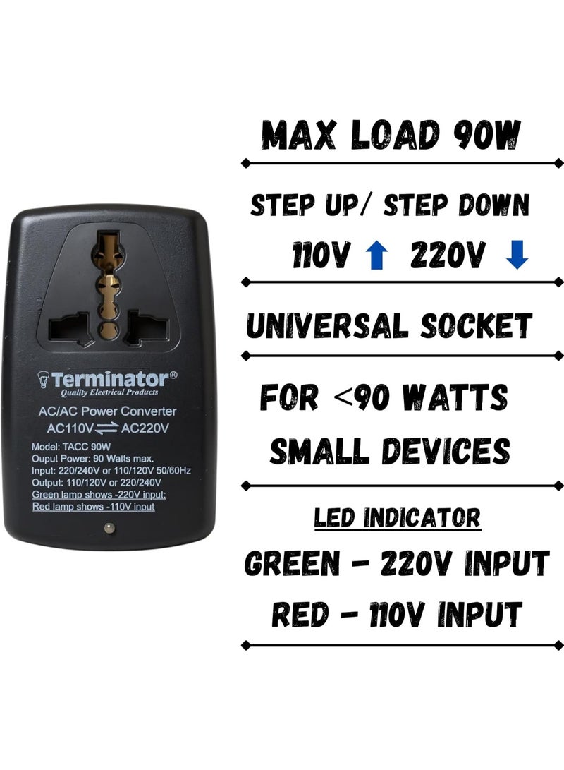 Terminator Dual Voltage Power Converter Ac-Ac 90W - Image 2