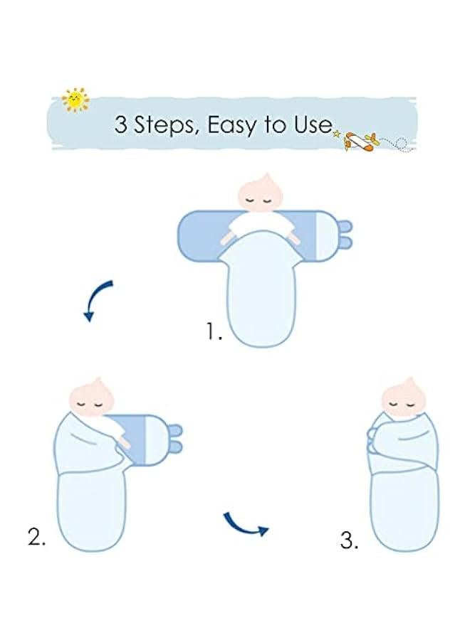 Breathable Organic Cotton Baby Swaddle Set with Hat for Newborn Girls, 0-3 Months (White)  - Image 5