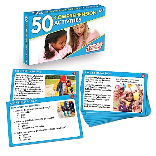 Junior Learning JL355 50 Comprehension Activities, Multi, Medium - Image 1