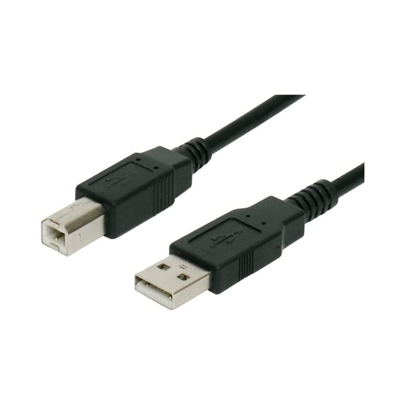 Keendex Kx2344 USB (B) 2.0 Male To USB 2.0 Male Printer Cable, 2 Meters - Black - Image 1