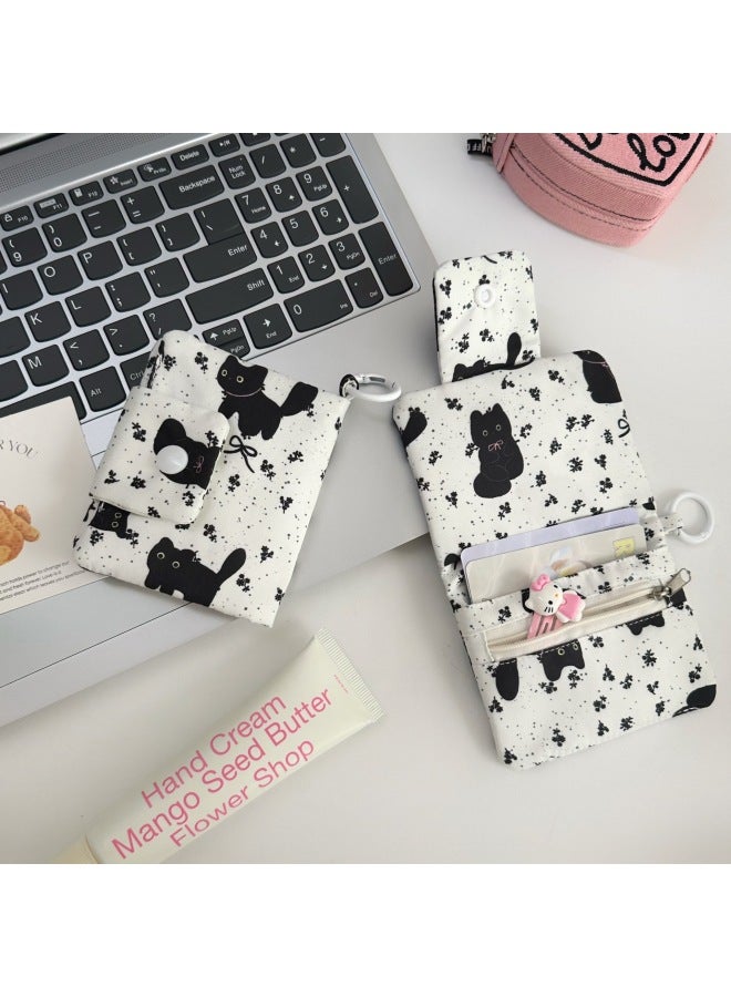 South Korea Bow Coin Purse Cute Girl's Heart Portable Multi-functional Storage Card Bag Small Bag Pendant