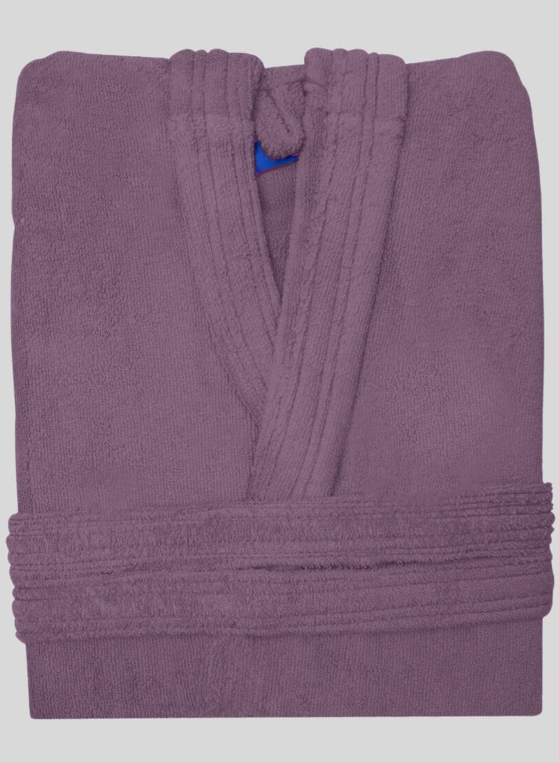 Banotex Luxurious Egyptian cotton bathrobe in purple, suitable for men and women, comes with a cape, slippers, and a waist belt Available in sizes to suit everyone.  - Image 4