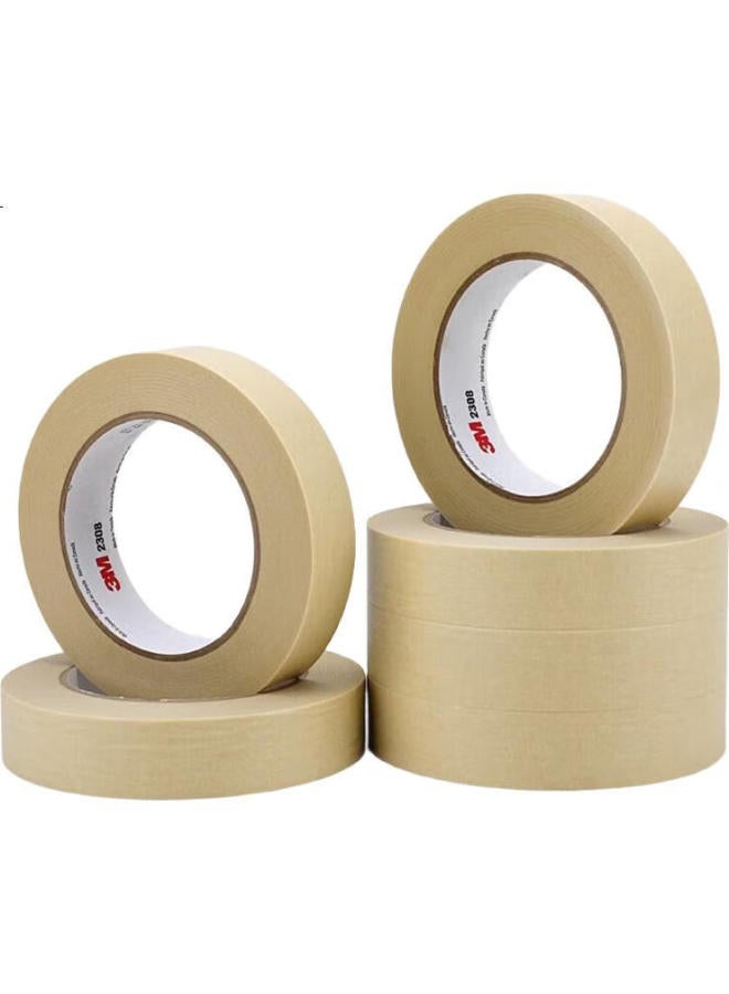 3M 3M High-Temperature Resistant Masking Tape, Traceless, Solvent-Resistant, For Painting Fixation And Protection, Bundling [30Mm*50M] 2308 - Image 1