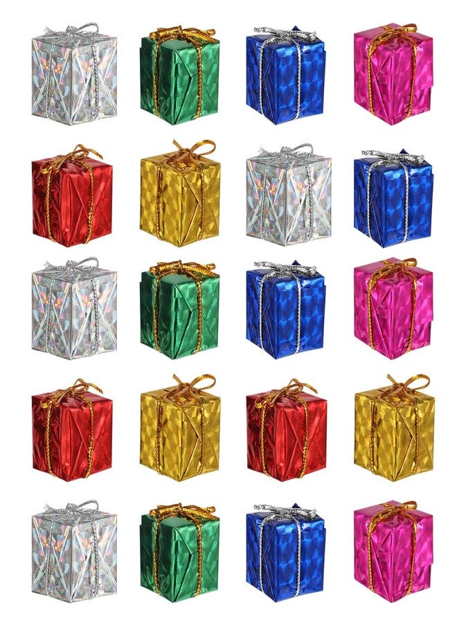 Tinksky 24pcs Christmas Tree Small Gift Boxes Hanging Decorations Ornaments Party Favors (Random Color) - Image 1