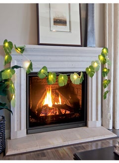 Excefore Leaf String Lights, 9.84ft LED String Lights with 20 LED Hanging Lights for Bedroom Decoration, Green Monstera Leaves Theme Decorative String Lamp  - Image 4