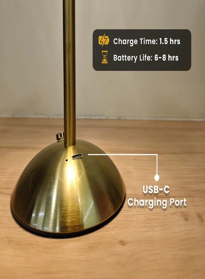 Chronos Flora Cordless LED Table Lamp - USB Rechargeable Portable Touch Control Dimmable 3 Light Color Tunable Table Lamp for Hotel, Cafe, Restaurant or Home for Bedside, Center or Dining - Image 4