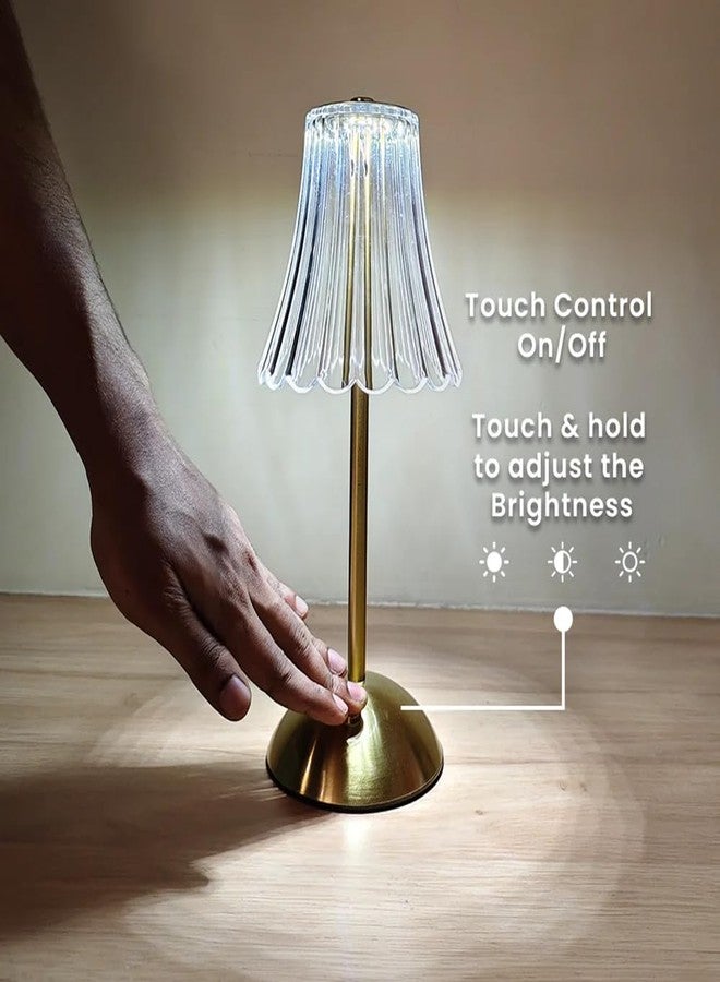 Chronos Flora Cordless LED Table Lamp - USB Rechargeable Portable Touch Control Dimmable 3 Light Color Tunable Table Lamp for Hotel, Cafe, Restaurant or Home for Bedside, Center or Dining - Image 3