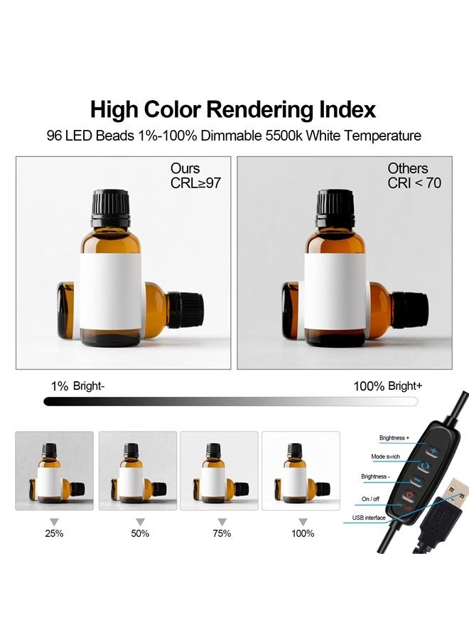 PULUZ صندوق خيمة تصوير استوديو الصور القابل للطي محمول للإضاءة استوديو ضوء صندوق ضوء صغير من بولوز مع 12 خلفية ملونة لكاميرا الهاتف المحمول وكاميرا رقمية 9.8"/25 سم - Image 4