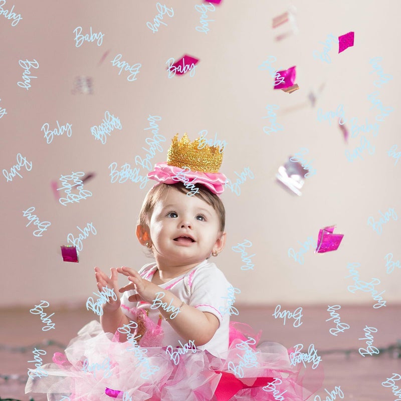 Double Sided Plastic Confetti Scatter 3 Packs 45g For Gender Reveal Party Decorations - Image 5