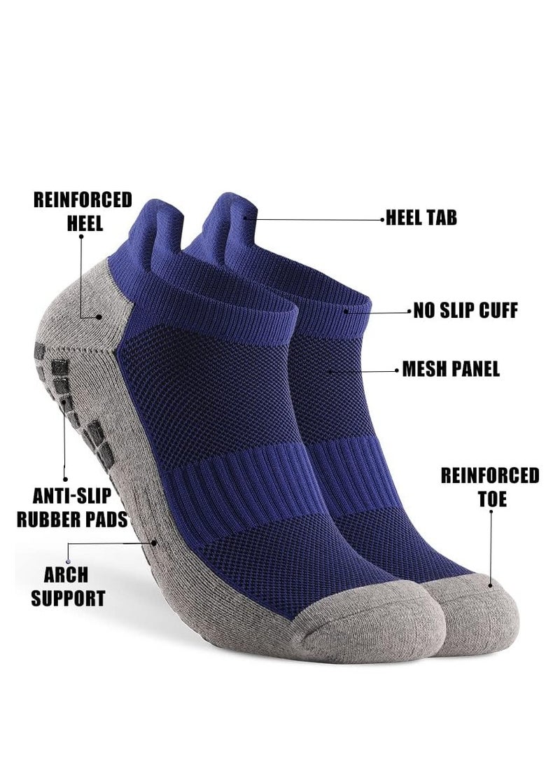 KASTWAVE Non Slip Grip Socks for Women and Men Athletic Slipper Ankle Socks Cushioned Breathable for Yoga Running Ballet Pilates Sportststs 3 Pairs EU 38-46 - Image 3