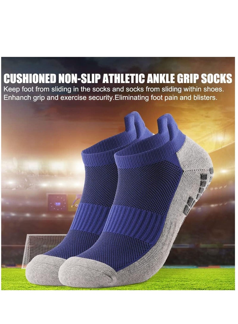 KASTWAVE Non Slip Grip Socks for Women and Men Athletic Slipper Ankle Socks Cushioned Breathable for Yoga Running Ballet Pilates Sportststs 3 Pairs EU 38-46 - Image 2