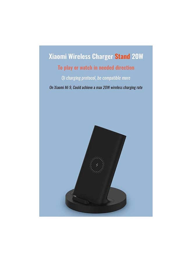 Xiaomi Vertical Wireless Charger Flash Charging Stand Holder Black - Image 3