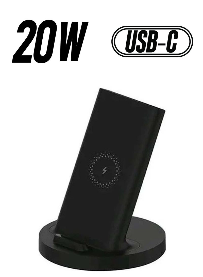 Xiaomi Vertical Wireless Charger Flash Charging Stand Holder Black - Image 1