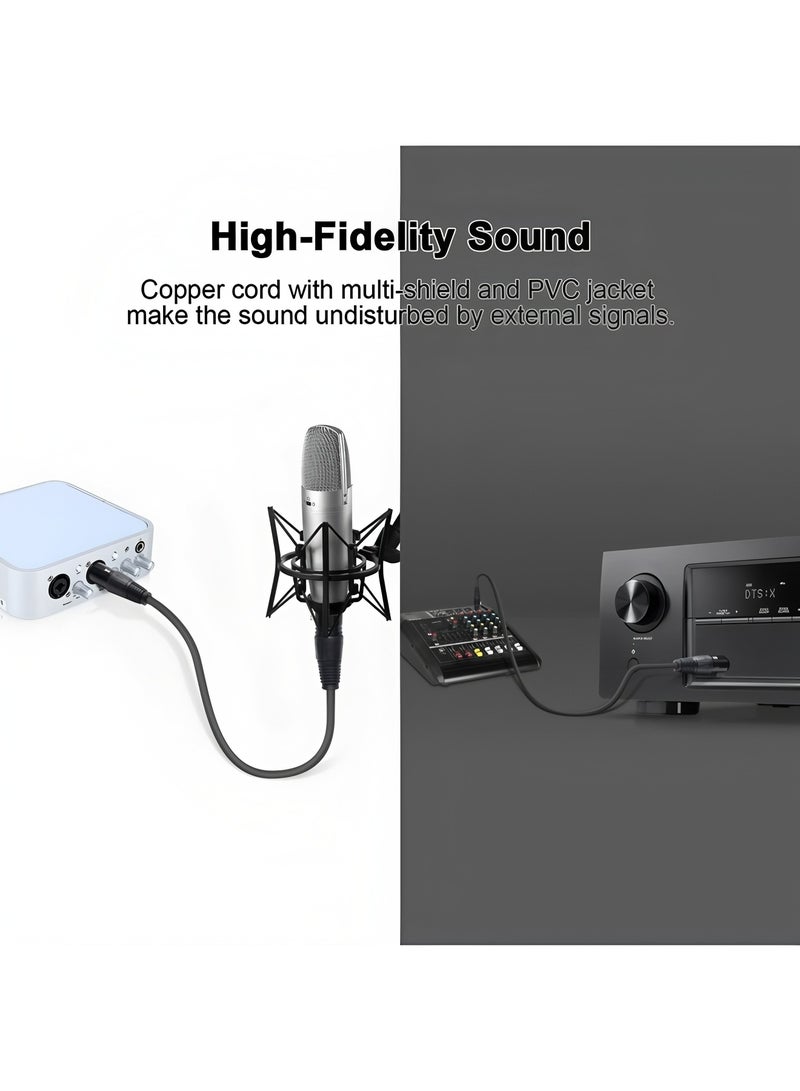 Flyview XLR Microphone Cable Male To Female 3 Pin Cannon Balanced Extension Cable for Recording Applications, Mixers, Speaker Systems, DMX Lights,Mixer,Amplifiers (2 Meters) - Image 4