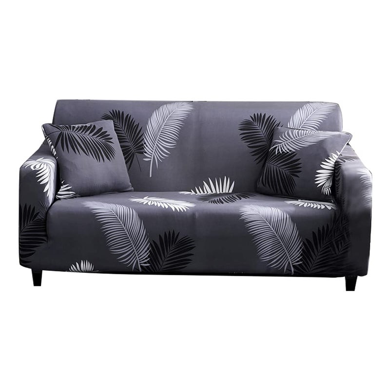 HOOBUY Printed Sofa Cover Stretch Couch Covers Sofa Slipcovers for 4 Cushion Couch with Two Free Pillow Case HYY 4 SeaterLarge 3 Seater