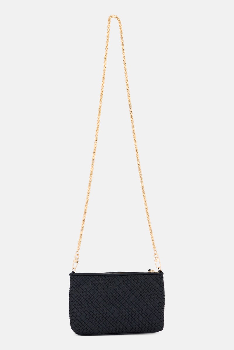 ANNE KLEIN Women Textured Cross Body Bag, Black - Image 1