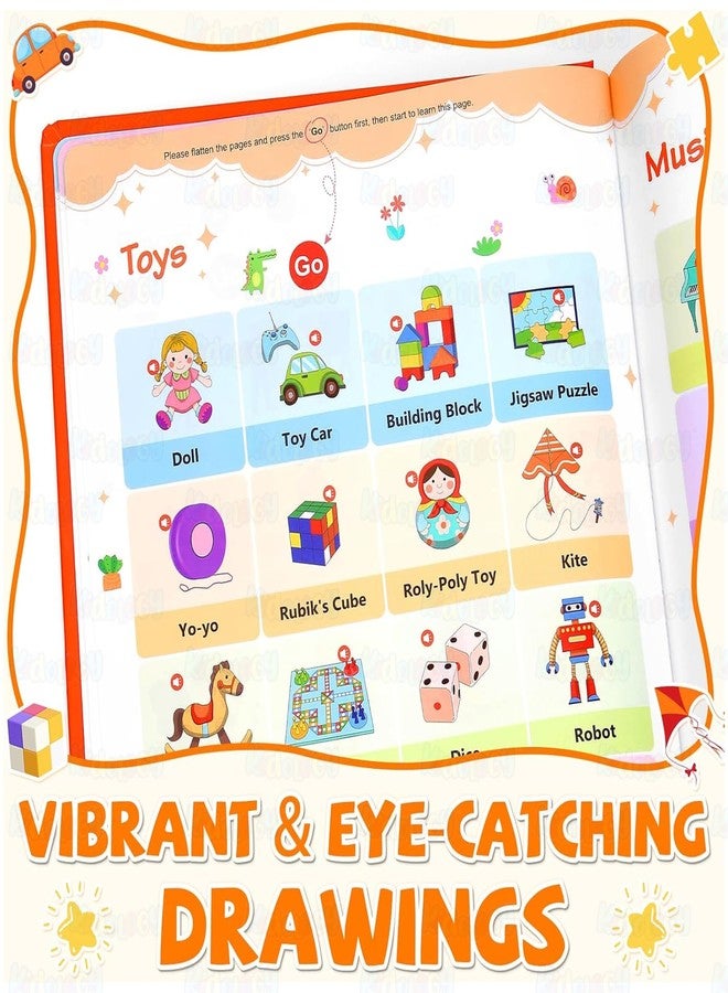 Kidology My First English Words Sound Book for Kids | 470+ Words Interactive Talking & Musical Learning Book with 21 Topics, Built-in Quiz, Nursery Rhymes & Piano | Educational Audio Toy Age 3+ - Image 5