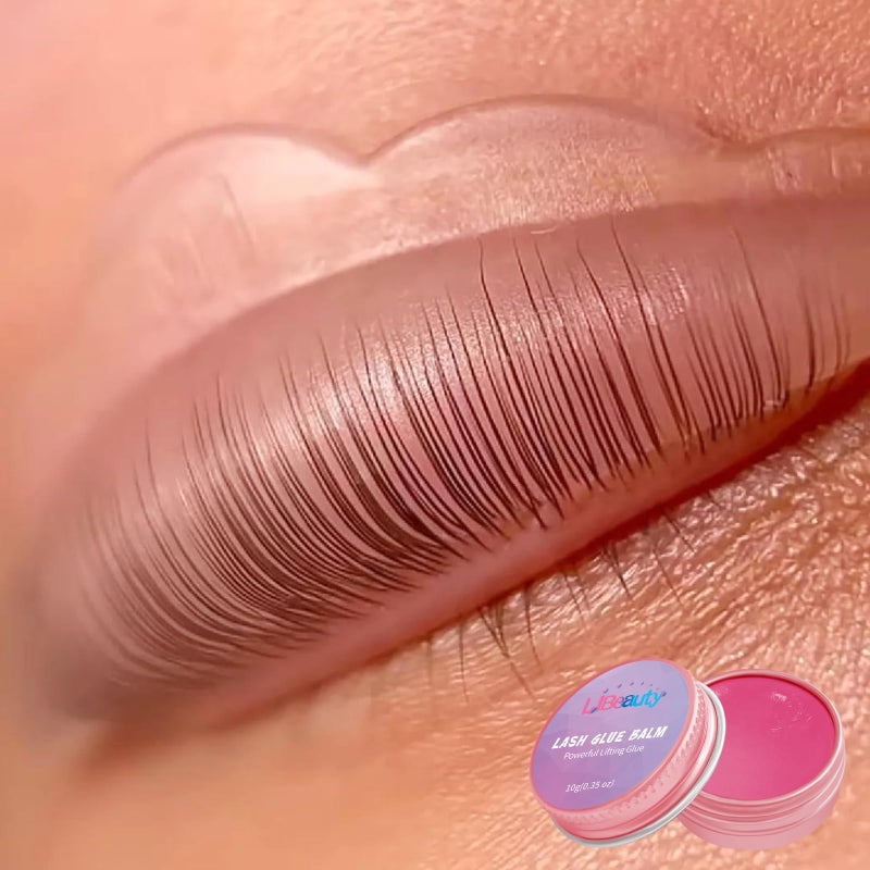 Libeauty شمع لاصق لرفع الرموش من ليبيوتي، بلسم لاصق برائحة خفيفة لرفع الرموش وتثبيت الحواجب، سهل الاستخدام وسريع الجفاف ومقاوم للماء (وردي خوخي) - Image 2