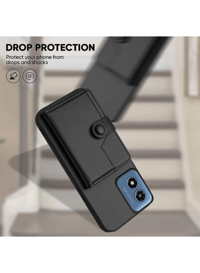 Case For Motorola Moto G Play 4G 2024 Button Card Bag RFID Anti-theft Phone Case