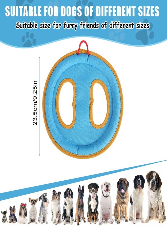 lasuroa Dog Flying Disc Toy, 9.25" Pet Water Floating Flyer with Soft Edges Gentle on Teeth Lightweight Outdoor Canvas Fetch Toy for Aggressive Chewers Medium to Large Dogs - Image 2