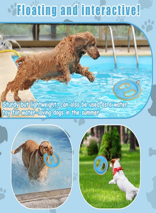 lasuroa Dog Flying Disc Toy, 9.25" Pet Water Floating Flyer with Soft Edges Gentle on Teeth Lightweight Outdoor Canvas Fetch Toy for Aggressive Chewers Medium to Large Dogs - Image 5